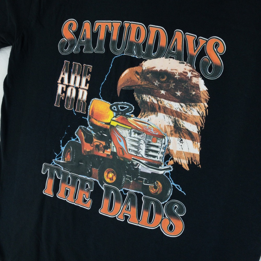 Barstool Sports T-Shirt Mens Medium Black Saturdays Are For The Dads Retro Tee